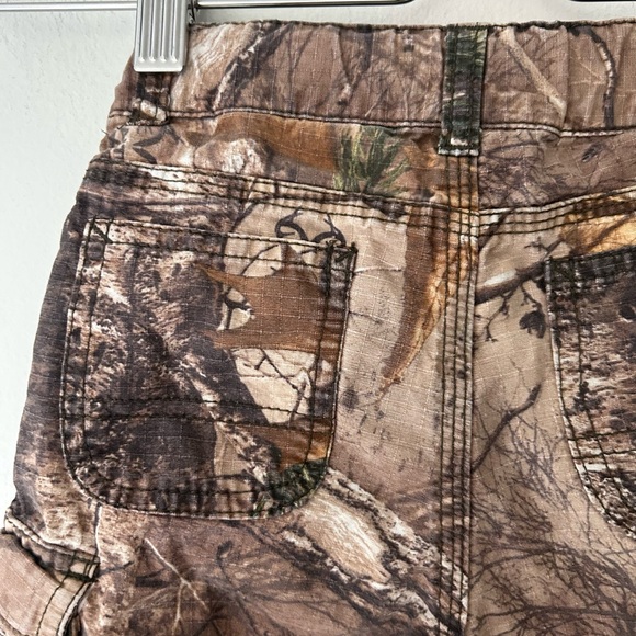 Carhartt Boys 3T Camouflage Cargo Shorts Adjustable Waist Real Tree - Picture 8 of 10